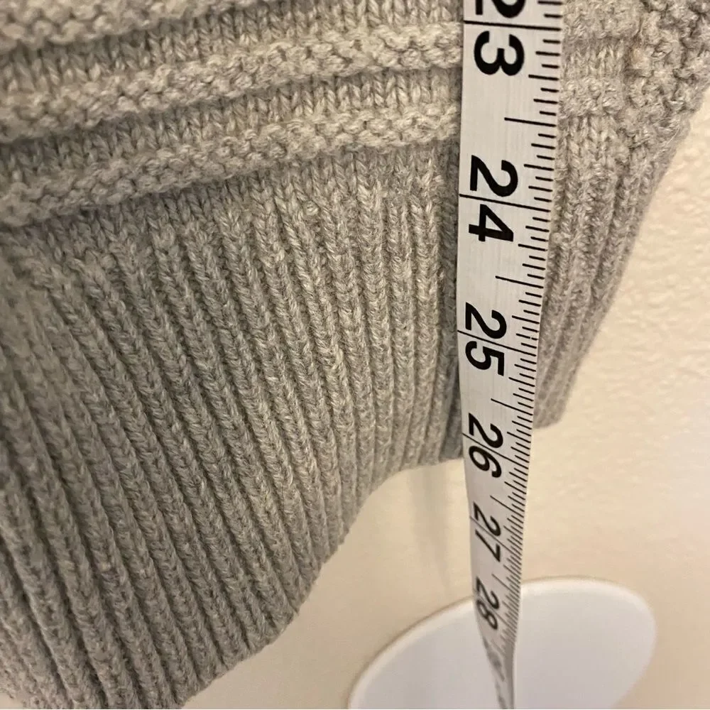 GAP Designed & Crafted Cable Knit Wool Cardigan Gray Button Front Sweater MP